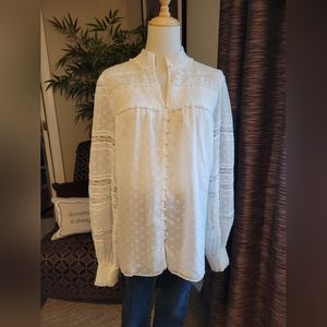 * WHBM Mixed media shirt